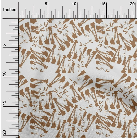 oneOone Cotton Jersey Brown Fabric Texture Watercolor Fabric For Sewing Printed Craft Fabric By The Yard 58 Inch Wide