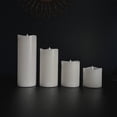 thumbnail image 3 of Stonebriar 3 Count White Real Wax 3x4 Flameless LED Pillar Candles with Remote and Timer, 3 of 7