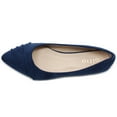 thumbnail image 6 of Ollio Women's Shoes Ballet Dress Faux Suede Pleated Pointed Toe Flats 1BN1833, 6 of 6
