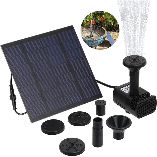 Bomba de agua de Fuente solar de 2 W Nikou para estanque pequeño de jardín y baño de pájaros