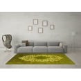 thumbnail image 3 of Ahgly Company Indoor Square Oriental Yellow Industrial Area Rugs, 3' Square, 3 of 4