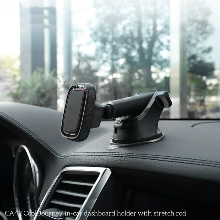 Magnetic Phone Car Mount Universal Dashboard Windshield Industrial-Strength Suction  Cup Car Phone Mount Holder with Adjustable Telescopic Arm for All Cell  Phones 