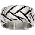 thumbnail image 1 of Stainless Steel Polished Braided Design Ring (Size 8) Made In China sr287-8, 1 of 5