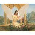 thumbnail image 2 of Unknown 14x12 White Modern Wood Framed Museum Art Print Titled - Angel and Bird, 2 of 4