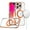 Orange, variant on For iPhone 16 Pro 6.3 inch Matching Color Frame Strong Magnetic Ring Circle Transparent HQ Thick Hybrid - White
