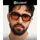 thumbnail image 2 of Gafas de Sol RETRO SUNBSR Rectangulares para Hombre y Mujer Negro/Naranja, 2 of 8