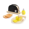 thumbnail image 1 of Set de tostadora Pretend Play Kitchen Playset Hape de madera negra, 1 of 7