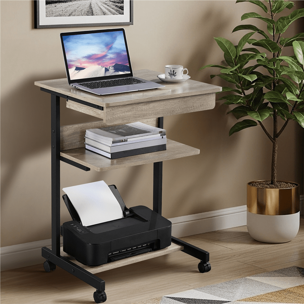 Renwick Laptop Desk Table Bedside Computer Table Student Desk , Gray