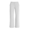 thumbnail image 7 of Womens Athletic Side Stripe Wide Leg Long Pants Solid High Waist Casual Trousers with Pockets, Loose Breathable Bottoms for Jogging, Loungewear and Outdoor Walking White, 7 of 7