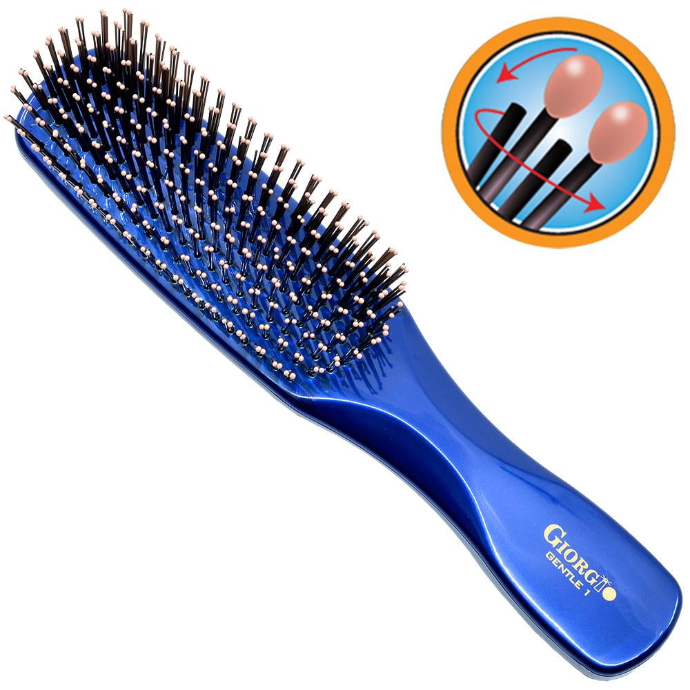 GIO1B Blue Gentle Hair Brush Detangle Soft Scalp Sensitive