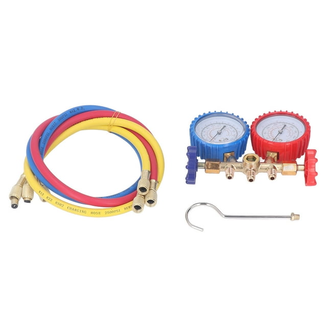 AC Manifold Gauge Set R134A HVAC AC Refrigeration Kit Corrosion Resistant Brass R12 R22 R502