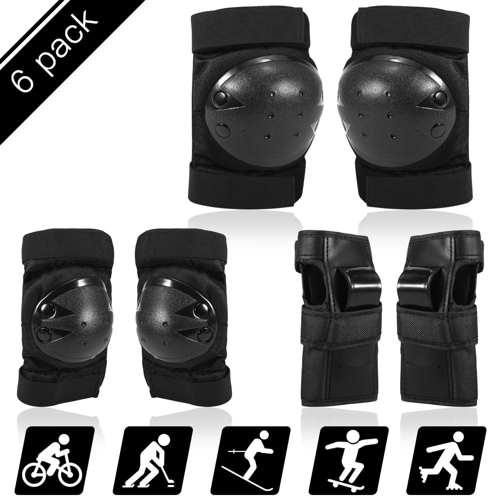Details about   Kids Protective Gear Knee Pad Elbow Wrist Pads 6 In 1 Set For Skateboard Cycling 