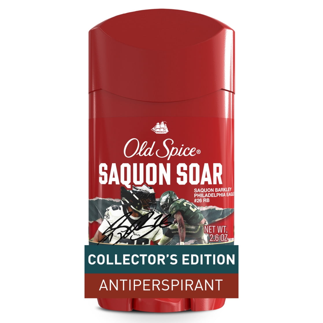 Exclusive Saquon Barkley Old Spice x Gillette NFL Value Bundle, includes Licensed Philadelphia Eagles Razor plus 'Saquon Soar' Body Wash & Antiperspirant