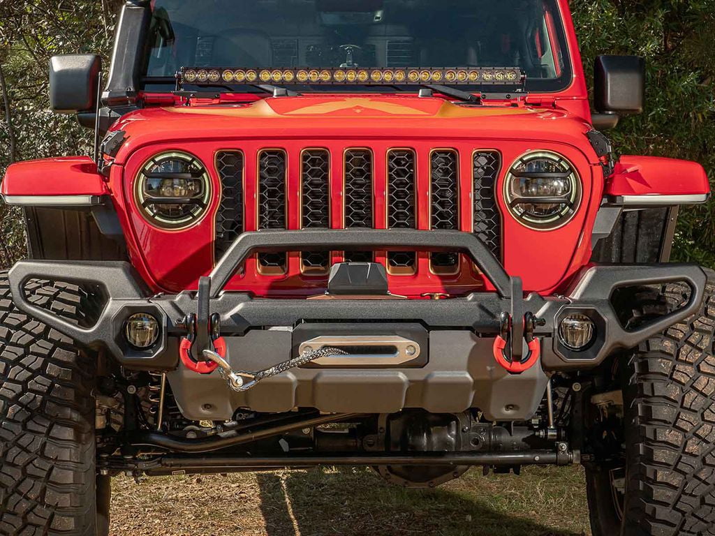 Rugged Ridge by RealTruck Venator Bumper, Front for Jeep JL/JT|Full Width w/ Overrider & Winch Tray, Steel, Satin Black|11549.41|Compatible with 2018-2024 Jeep Wrangler JL; 2020-2024 Jeep Gladiator JT