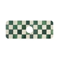 thumbnail image 7 of Yayeee Faucet Mat for Kitchen Sink 14.7" Diatomite Long Splash Guard Pad, Green and White Plaid Pattern, 7 of 7