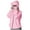 Pink, variant on Women's Mask Hoodie Solid Cuffed Long Sleeve Full Zip Face Cover Coat with Pockets Purple 2XL