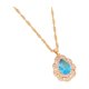 thumbnail image 2 of Collar para mujer, joyería para mujer, collar de diamantes de moda para mujer, colgante de cadena de clavícula con gotas de agua de cristal, anillo de joyería, 2 of 3