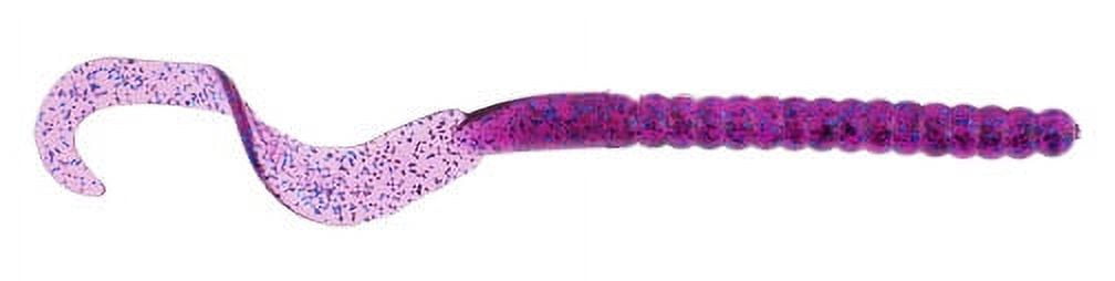 (2 pack) Berkley PowerBait® Power Worm Fishing Bait, Electric Grape, 7in