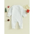 thumbnail image 3 of Infant Baby Boy Girl Christmas Outfit 3 6 12 18 Months Merry Christmas Print Jumpsuit Romper Onesie My First Christmas Clothes, 3 of 7