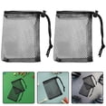 thumbnail image 2 of 10pcs Small Mesh Bags Drawstring Black Mesh Drawstring Bag Sports Equipment Bag Small Gym Bag For Football Golf Stuff Balls, 2 of 8