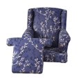 thumbnail image 1 of Polyester Wingback Chair Cover Sofa Cover Armchair Slipcovers Dining Chair Cover, 1 of 5