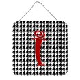 thumbnail image 1 of "Treasures Letter I Initial Monogram-Houndstooth Black Wall o Door Hanging Prints, 6 x 6", multicolor Caroline's Treasures CJ1035-IDS66, 1 of 1