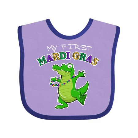 

Inktastic My First Mardi Gras-alligator Gift Baby Boy or Baby Girl Bib