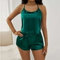 thumbnail image 2 of beishanbush Clothing Women Pajama Sets Under $5 Womens Underwear Satin Pajamas Cami Shorts Set Nightwear Pajamas Set, 2 of 7
