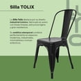 thumbnail image 2 of Silla Tolix 4 Pzas Comedor Casa Restaurante Exterior Jardin negro, 2 of 8