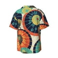 thumbnail image 6 of PAYOHTO Retro Geometric Figures Mens Hawaiian Casual Short-sleeved Shirt Tropical Summer Beach Button Down Shirts, 6 of 7