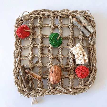 Parrot Climbing Net Chewing Cage Accessories Hammock Hanging Rope Swing Rope Bird Parrots Toys for Cockatiel Finches Budgie Pet Supplies