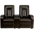 thumbnail image 5 of Flash Furniture Eclipse Series 2-Seat Reclining Brown LeatherSoft Theater Seating Unit with Cup Holders, 5 of 5