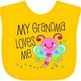 thumbnail image 3 of Inktastic My Grandma Loves Me Cute Dragonfly Boys or Girls Baby Bib, 3 of 4