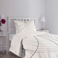 thumbnail image 3 of Ambesonne Halloween Quilted Bedspread Set 2 Pcs, Monochrome Fear Network, Twin Size, White Black Grey, 3 of 5