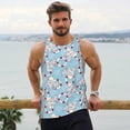 thumbnail image 6 of Logiee Baby Elephant Print Men's Workout Tank Top,Quick Dry Workout Tank Top,Gym Muscle Tee,Fitness Bodybuilding Sleeveless T Shirt-Medium, 6 of 7