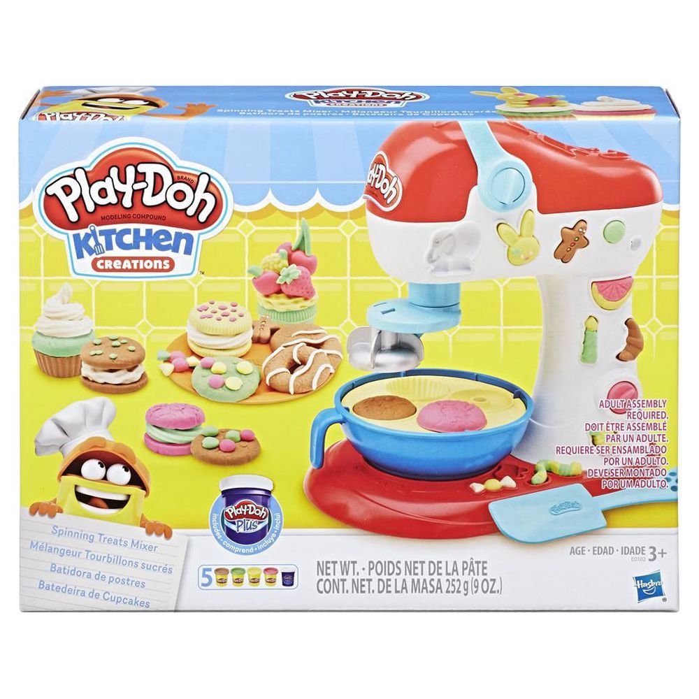 Play-Doh Kitchen Creations Spinning Treats Mixer Toy, Includes 6 Cans of Compound - image 3 of 8