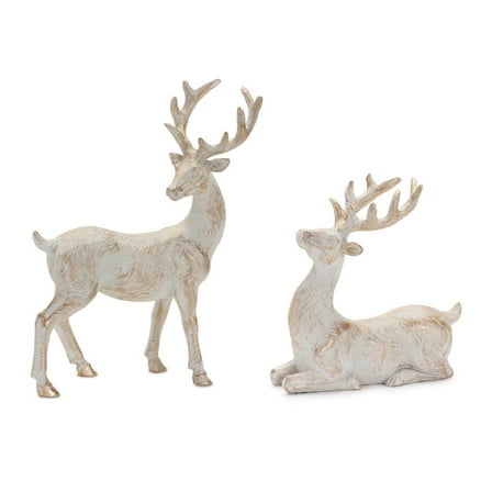 Melrose International LLC Deer (Set of 6) 3.5"H, 5.25"H Resin