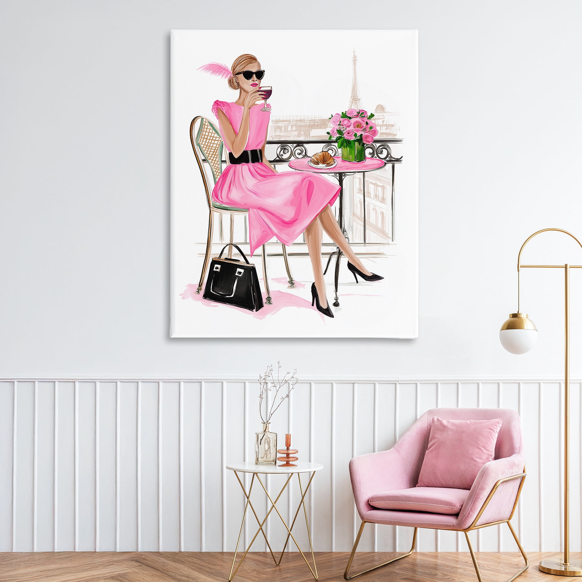 Stupell Industries Parisian Chic on Cafe Balcony Canvas Wall Art, design by Jess Stempel
