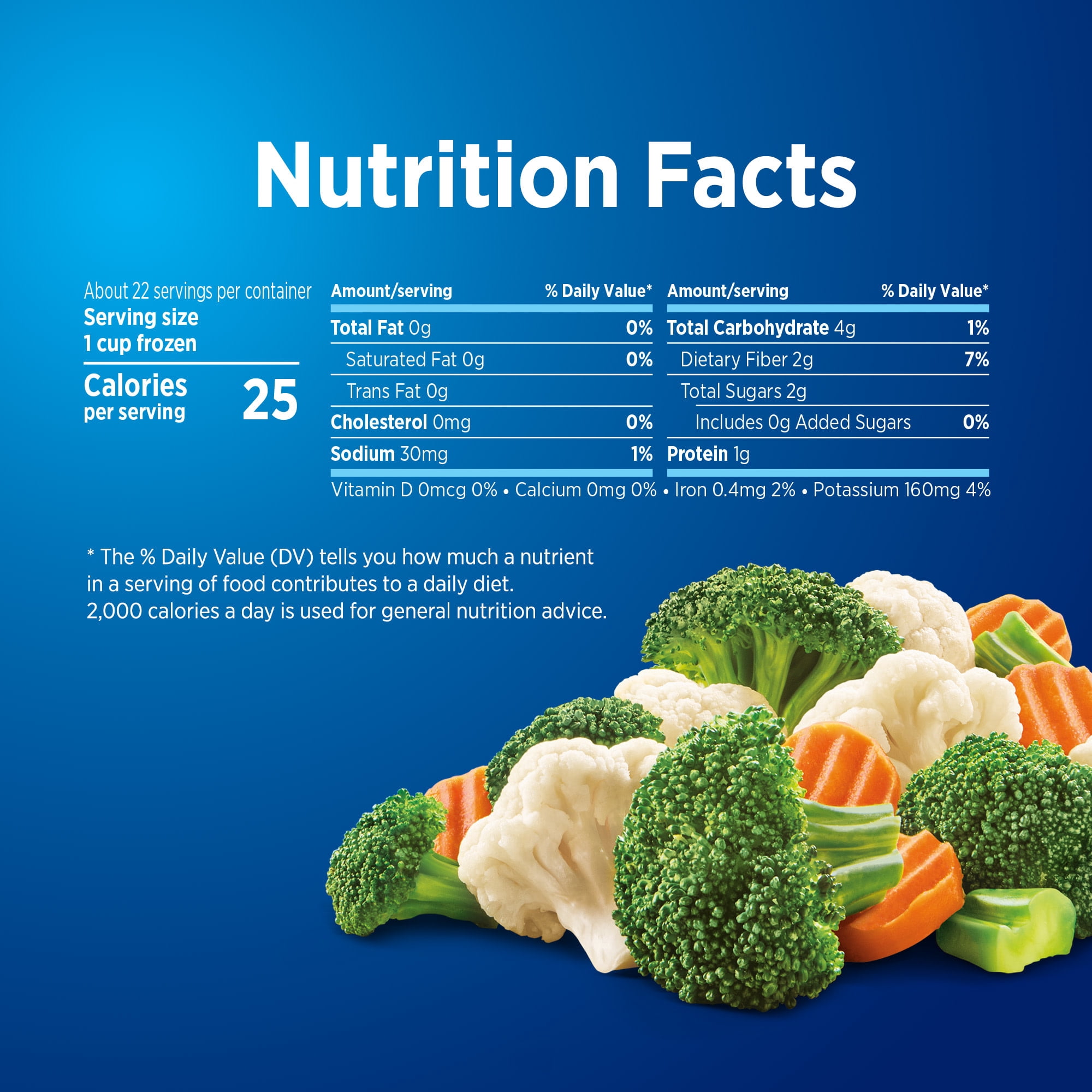 Birds Eye California Blend with Carrots, Broccoli, Cauliflower, Frozen Vegetables, 60 oz. Bag