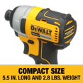 thumbnail image 3 of DEWALT 20V MAX Impact Driver, 1/4 Inch, Battery and Charger Included (DCF787D1), 3 of 6