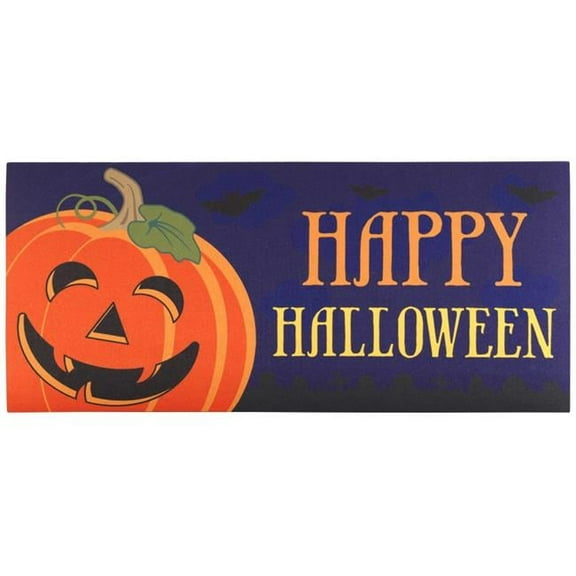 Magnolia Gardens DM011640 9.75 x 21.875 in. Happy Halloween Insert Doormat