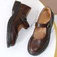 thumbnail image 5 of Cyiecw Mary Jane Shoes Women Mary Janes Flats Ladies Oxford Shoes for Women Comfort Leather Round Toe Non-Slip Dressy Casual Cute Girls School Work Shoes, 5 of 7