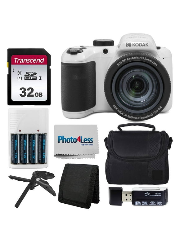 Kodak PIXPRO AZ405 Digital Camera (White) + Accessories