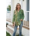 thumbnail image 2 of Weardear Womens Long Sleeve Tunic Tops Fall Dressy Casual Trendy Blouses Pleated Shirt, 2 of 6