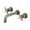 Brushed Nickel, variant on Kingston Brass KS8122BEX Essex Double-Handle 3-Hole Wall Mount Bathroom Faucet in Polished Brass