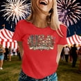 thumbnail image 2 of Puliio 250th Anniversary USA Tee Women's USA 250 Years of Freedom Floral American Flag Graphic Patriotic T-Shirt Crewneck 4th of July Tshirt, 2 of 4