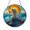 Acrylic 3.5 Inch, variant on Walrus Cliff Scene Stained Glass Window Hanging – Coastal Wildlife Art