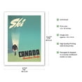thumbnail image 2 of Ski Canada - Canadian Pacific - Vintage Railroad Travel Poster by Peter Ewart c.1941 - Bamboo Fine Art 290gsm Paper (Unframed) 12x16in, 2 of 4