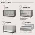 thumbnail image 4 of Child Craft Cranbrook Crib and Dresser Nursery Set, 4-in-1 Convertible Crib with 6-Drawer Dresser, Lunar Gray, 2-Piece, 4 of 8