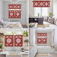 thumbnail image 6 of Red Boho Kitchen Curtains Sets for Windows 36 Inch Length, Multicolored Colorful Tainted Pattern Tribal Rod Pocket Window Treatments Tier Curtains and Valances Set for Bedroom/Bathroom, 6 of 8
